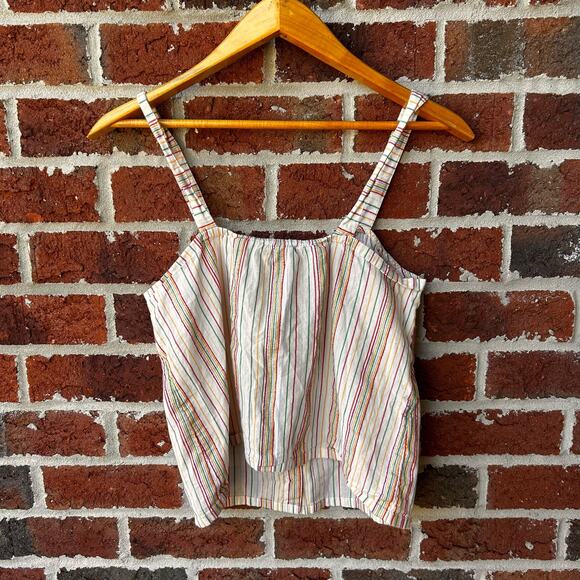 Madewell Stripe Cotton Tank Size Small - Picture 6 of 8